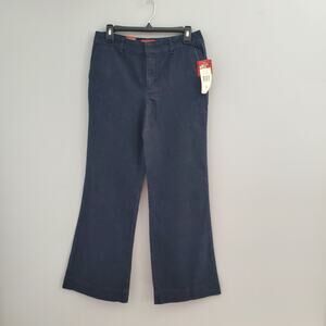 Chaps Women's Dark Blue Wide Leg Lightweight Jeans Size 4P